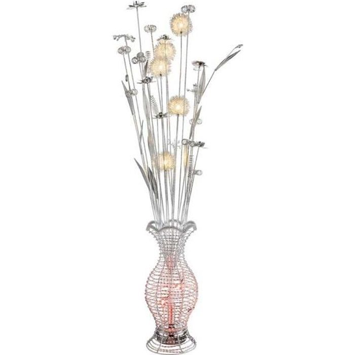 Lampadaire LED RGB - GLOBO - ANTON - Aluminium - Vase à fleurs