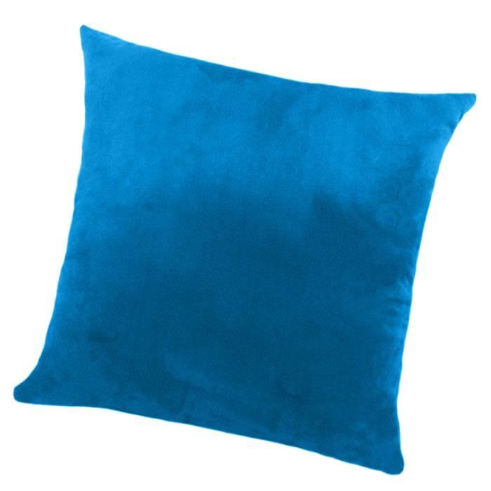 Lot De 4 Housses De Coussin 45x45 Cm Style Chinois Bleu Et Blanc - Motif Floral Et Oiseau - Velours Doux