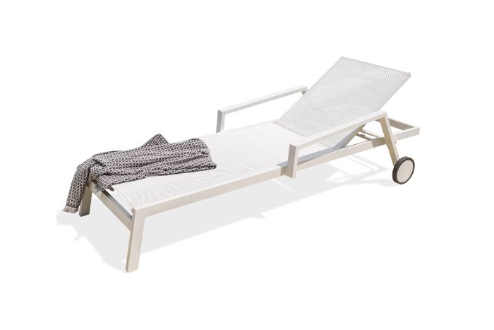 bain de soleil - paris garden - ibiza - aluminium - textilène - blanc