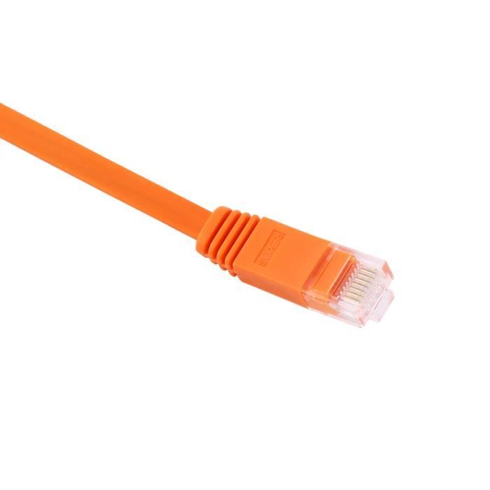 Câble Réseau RJ45 Cat5e Sans Crochet - M/M - 50 Cm - Rouge
