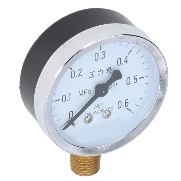 Manomètre à Huile Radial 0-40 Bar / 0-600 Psi - Haute Précision, Filetage 1/4 BSP, Pour Industrie Et Mécanique