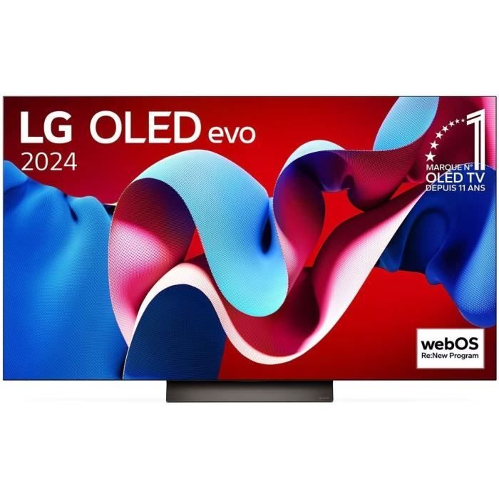 LG 55C4 - TV OLED 55 (139 cm) - 4K UHD 3840x2160 - Processeur α9 AI 4K Gen7 - 120 Hz - Dolby Vision - Smart TV - 4xHDMI - WiFi