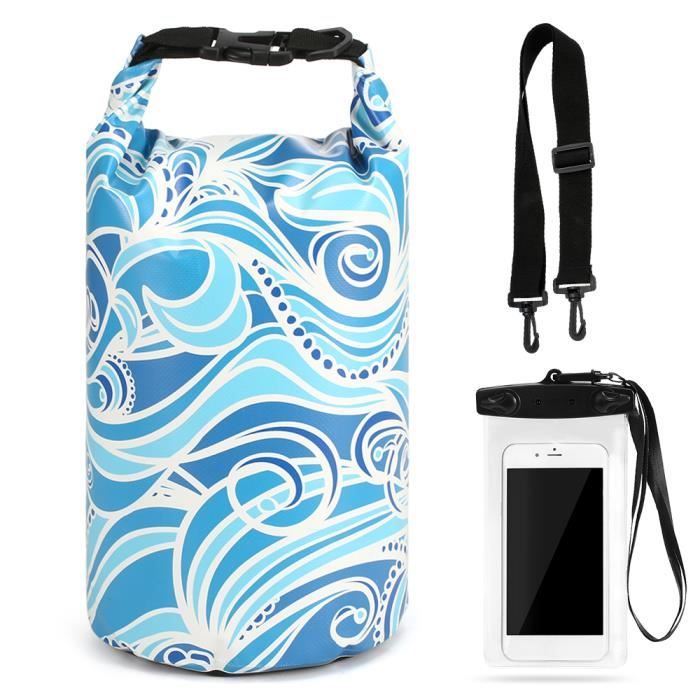HTRTRR Sac Étanche 10L Noir - Sac à Dos Imperméable Pour Kayak, Rafting, Camping Et Sports Nautiques