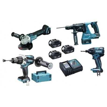 Pack Makita 4 outils 18V 3x 5Ah DLX4050TJ