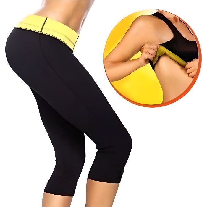 sports fitness pantalons de survêtement chaud yoga pantalon de sculpture du ventre aide à transpirer et à perdre du poids m：55kg