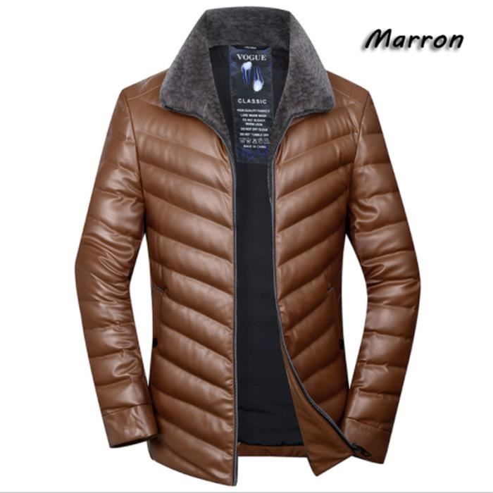 doudoune marron homme