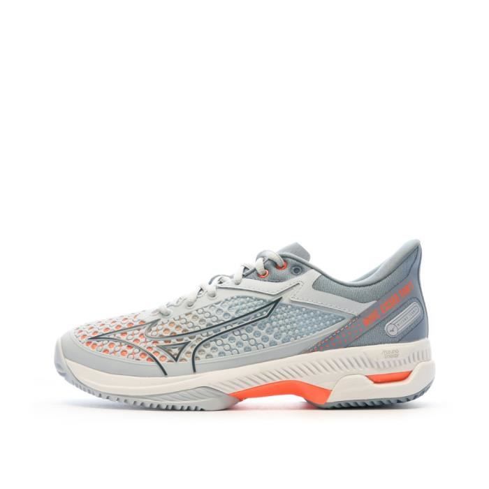 chaussures de tennis grise femme mizuno wave exceed