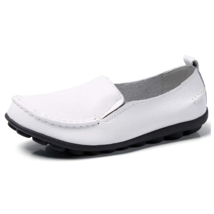 Baskets Garçon Fille Soft Slip On Mocassins Chaussures Plates Décontractées - Taille 27 à 38