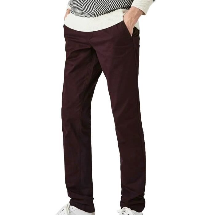 Pantalon chino bordeaux homme Lacoste HH9553 Red Cdiscount Pr t