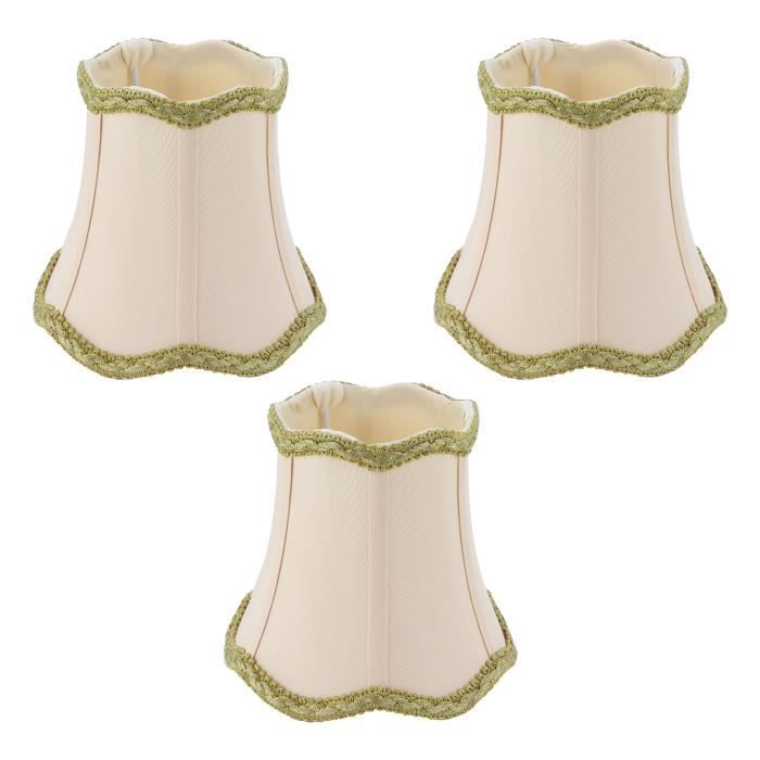 MISNODE 2 Pièces Abat-Jour D'intérieur En Tissu E14 - Style Européen Pour Lustre, Table, Applique Murale - Décoration Salon, Chambre, Hôtel (Rouge