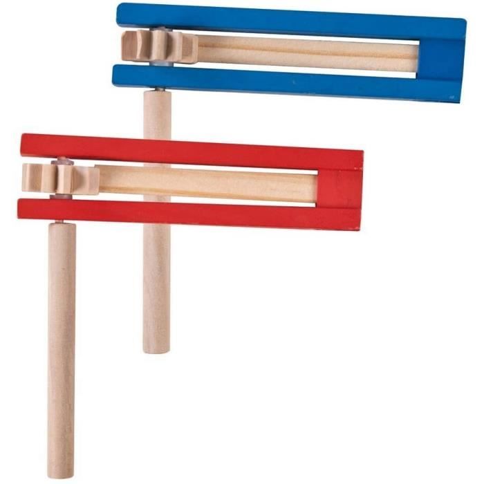 4 Crécelles En Bois - Instruments à Cliquet - Bruit Fort Pour Matchs Et Fêtes - Poignée Confortable