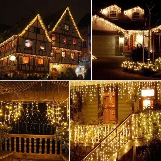 Guirlande De Noël Lumineuse 5 M Avec 100 LED Blanc Chaud - Décoration Intérieur/extérieur étanche IP44 - Feuilles Réalistes