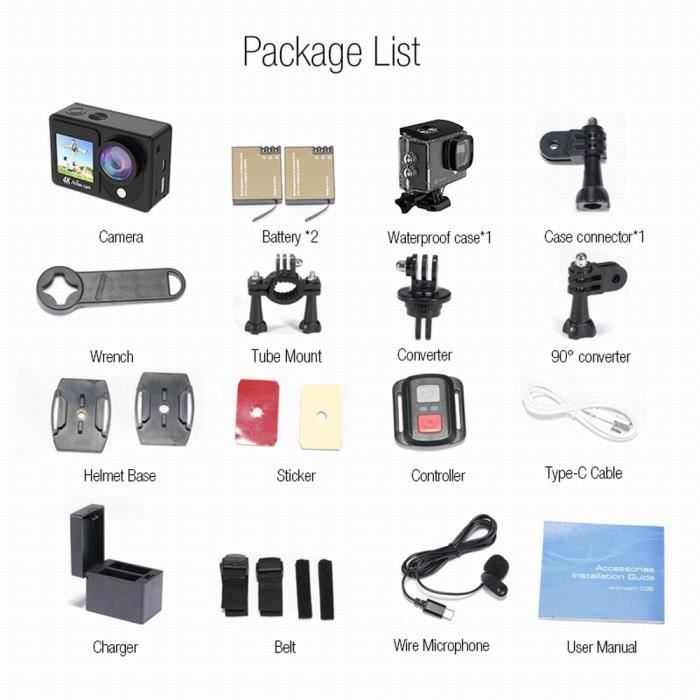 Action Cam Support De Sangle De Poitrine Pour Téléphone Portable, Kit De Kit Accessoire Biking