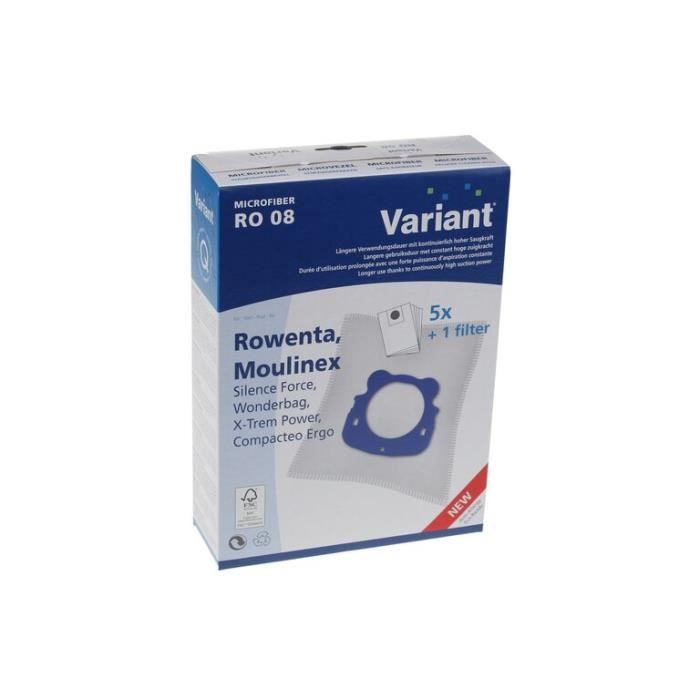 ROWENTA - SAC ASPIRATEUR alt RO08 5pcs+filtre microfiber - ZR200520 - Rowenta