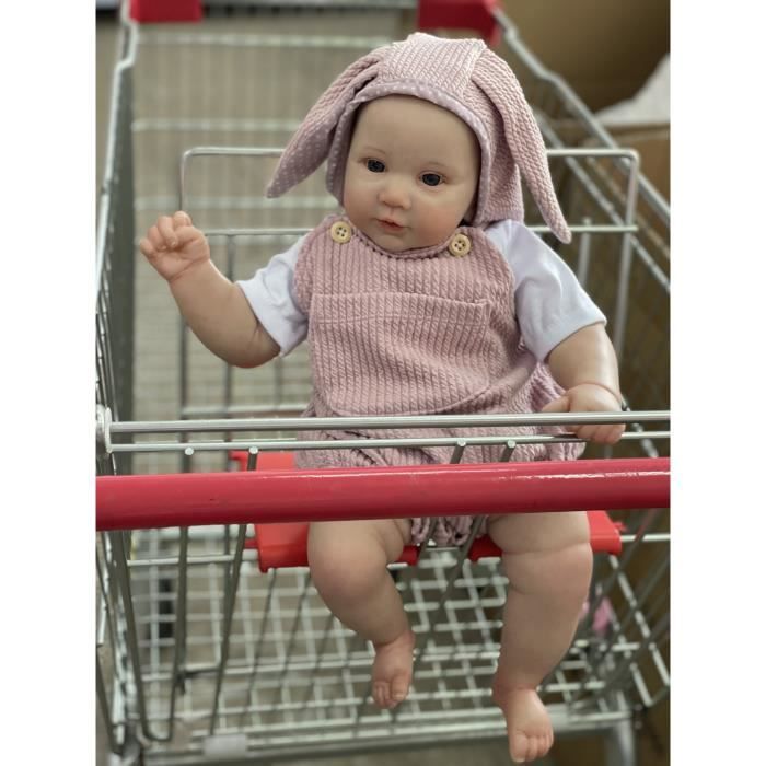 Poupée Bébé Reborn 50 Cm, Fille, Entièrement Faite à La Main, Silicone/tissu
