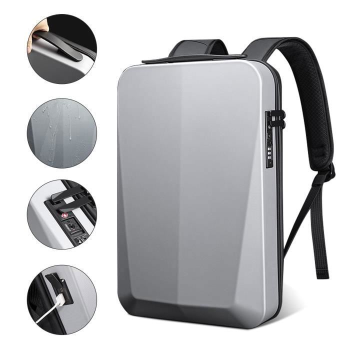 Sac à dos ordinateur portable pour homme, avec verrou antivol et port USB, 17  pouces, coque dure, imperméable, pour Travail/ L'école - Cdiscount  Bagagerie - Maroquinerie