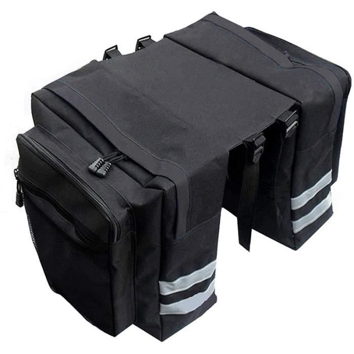 Sacoches de VéLo Porte-Bagages, 30L Sacs de Bagages pour VéLo, Sacoche VéLo, Sacoche de Selle, Sacoche VéLo, Noir