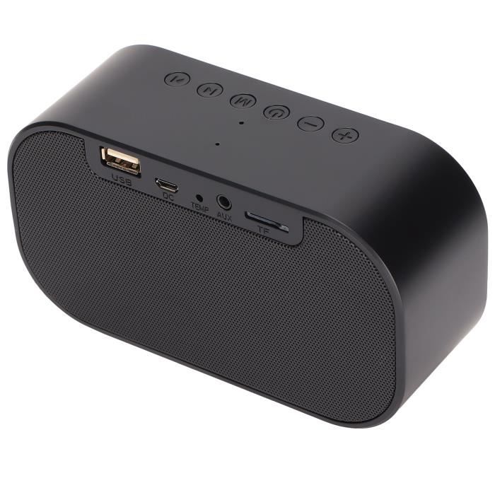 Livoo Enceinte Réveil Bluetooth TES255 2 En 1 Rechargeable - Lumières Changeantes Et Micro Intégré