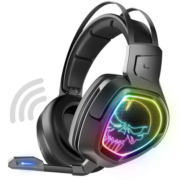 Spirit Of Gamer, Casque Gaming Sans Fil avec Micro RGB, Compatible PS5, PS4, Switch & PC, Technologie Wireless 2.4 GHz, Son 7.1
