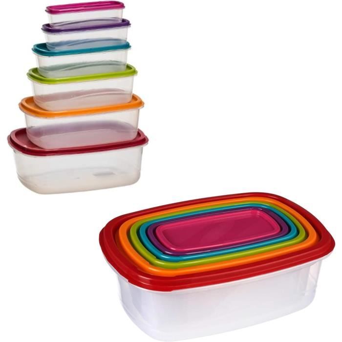 CHEF ROYALE Lot De 50 Boîtes De Conservation En Plastique Avec Couvercles Hermétiques - Passent