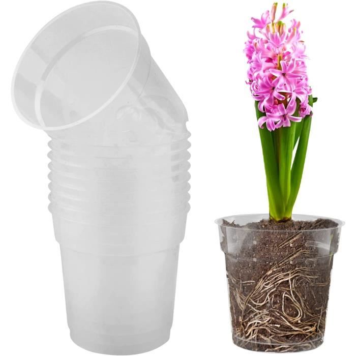 Pots Pour Orchidées Transparents – Lot De 10, Plastique, 11,5 Cm, Avec Drainage, Pour Jardin, Balcon - 2