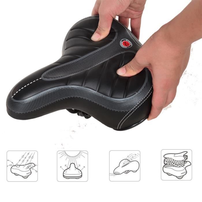 TSALON Selle De Vélo VTT, Siège De Vélo De Route en Montagne, Gel Creux, Coussin De Cyclisme Confortable, Selle De Vélo d'exercice for Hommes Et