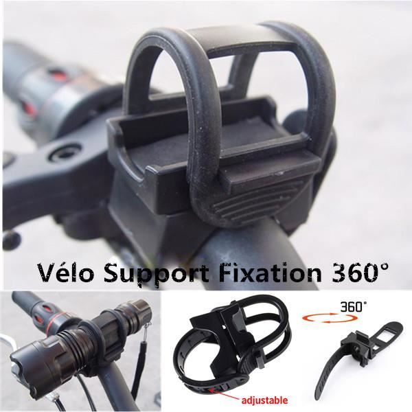 Support De Lampe Vélo BOROCO – Clip Pour Torche, Lampe De Poche Ou GoPro, Léger, Solide, Fixation Rapide