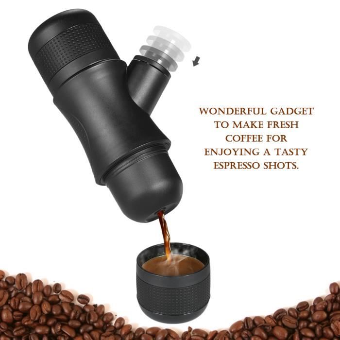Machine à café expresso manuelle portable - TOMTOP - Café moulu - Espresso - Réservoir d'eau amovible