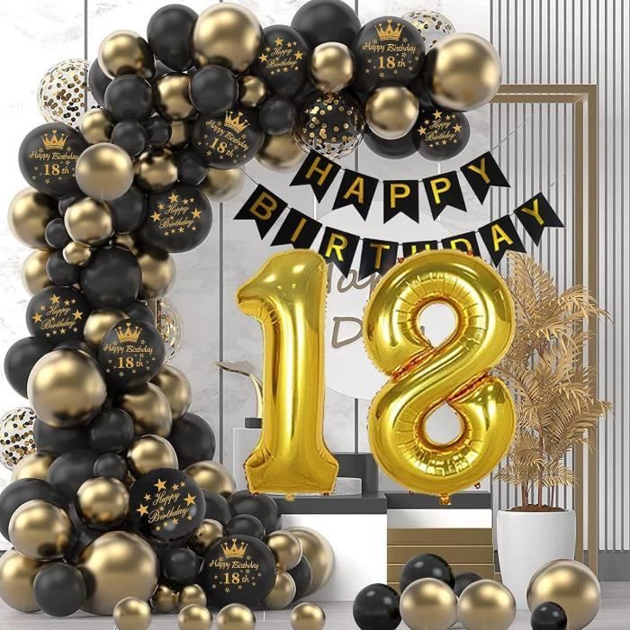 Decoration Anniversaire 18 Ans, Arche Ballon Anniversaire Kit Ballon