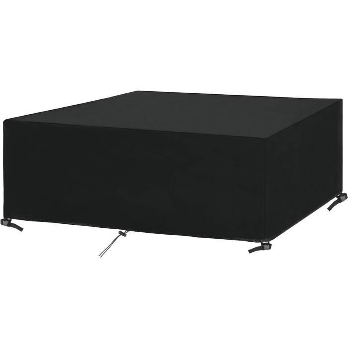 Housse De Protection Imperméable Pour Salon De Jardin - 265x85x45cm, Tissu Oxford 420D, Coupe-vent