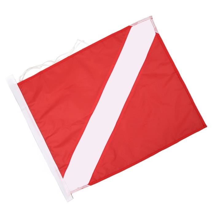 Patch Brodé Drapeau De Plongée Sous-marine - En Polyester, 7x4.5 Cm, Résistant à L'eau De Mer, Pour Personnaliser Sac Ou Combinaison