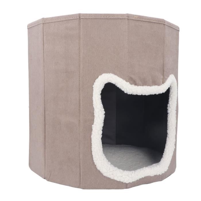 Comparer les prix de VGEBY Maison pour Chat 2 Couches Pliable Chaud Confortable Cave Lit Chat Amovible
