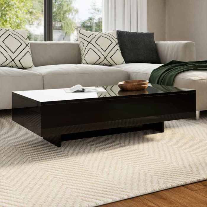 vidaXL Table basse noir brillant 244023
