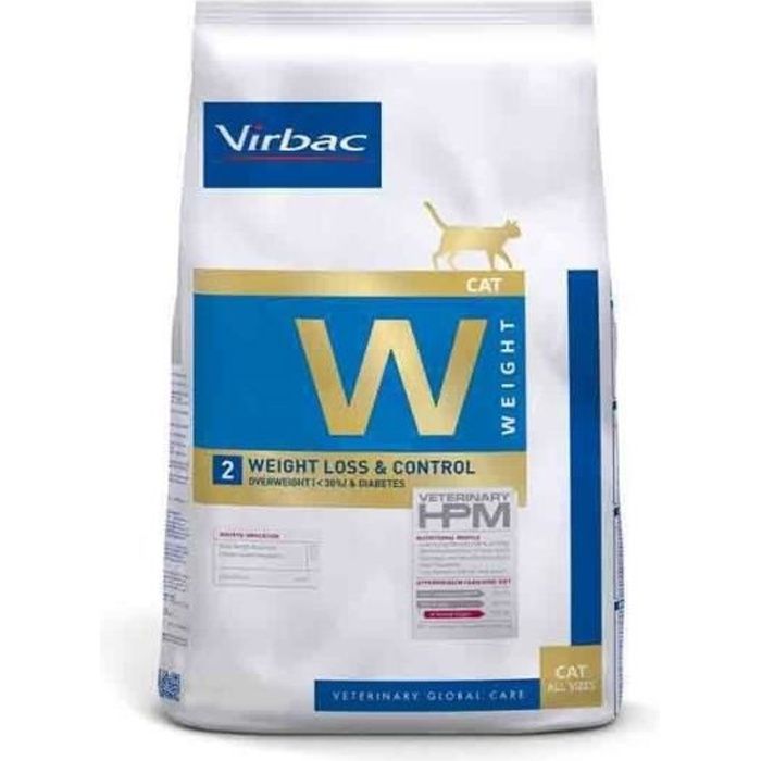 Croquettes pour chat adulte - VIRBAC - Weight 2 Loss & Control - Surpoids - Diabète - Faible densité énergétique