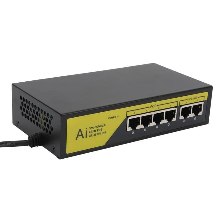 YOSOO Switch PoE 6 Ports 4 Ports POE 10/100mbps 2 Ports Uplink 10 ...