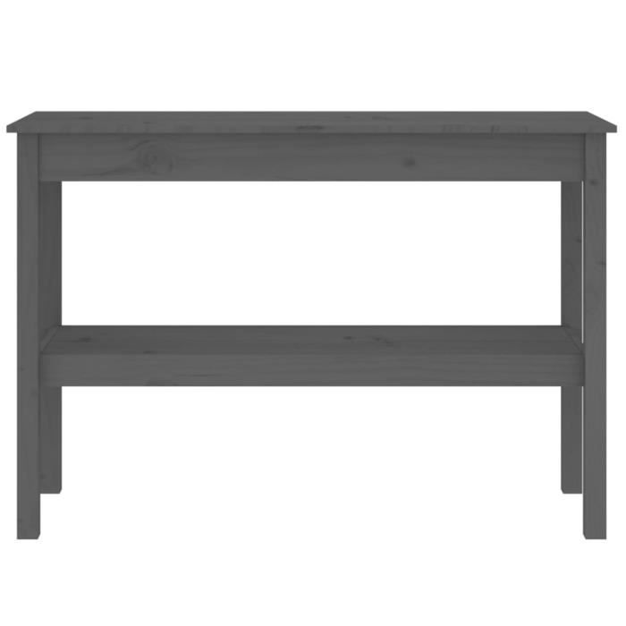 Table Console En Bois Massif Pin 110x40x75 Cm Brun