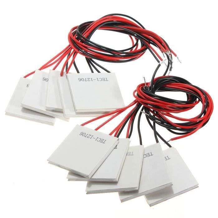 Plaque Peltier Thermoélectrique TEC1-12706 12V – Neuf, Refroidissement Jusqu'à 83°C, 40x40 Mm