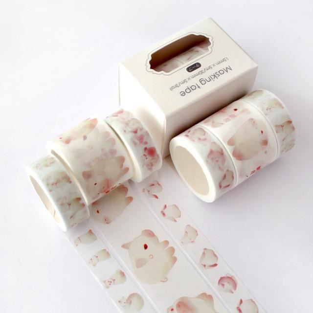 Ruban Washi Décoratif Motifs Timbres - Lot De 3 Rouleaux - Pour Scrapbooking, Bullet Journal, Décoration Créative - 6