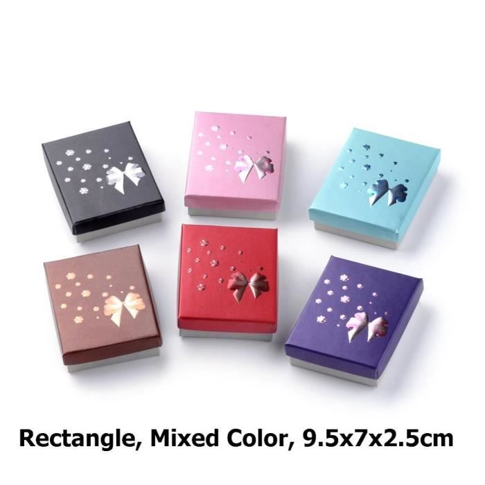 Lot De 10 Boîtes à Bijoux En Papier Kraft Noir - Dimensions 21x4,5x3 Cm - Idéal Rangement Et Cadeau