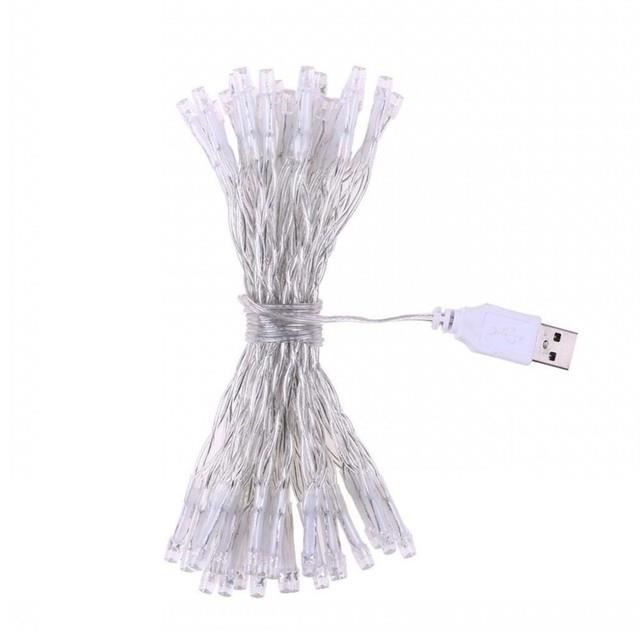 Guirlande Lumineuse 5m 50 LEDs Rechargeable - 8 Modes - Étanche IP44 - Pour Intérieur/extérieur - Noël, Mariage, Chambre
