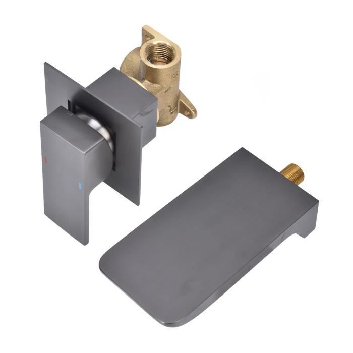 Eosnow Bec De Baignoire Cascade G1/2, Filetage Externe, SPA, Salle De Bain Piscine Buse De Sortie De Cascade Murale Argentee 79559988