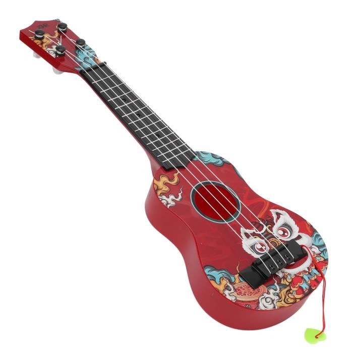 Giuneuow Jouet Guitare Électrique 17 Pouces Pour Enfants - Instrument De Musique Portable 4 Cordes
