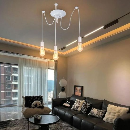 Suspension Vintage Industriel Lustre Retro Métallique Avec