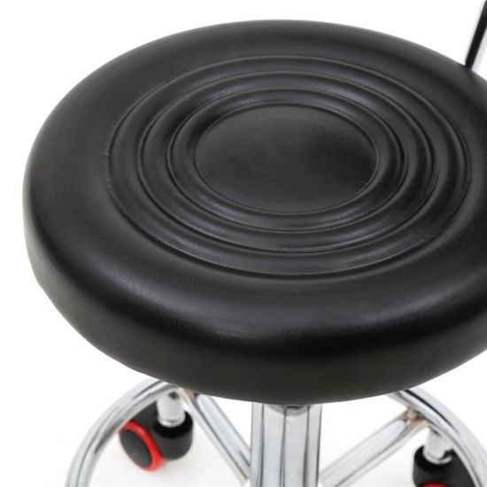 Tabouret Roulant Massage - Hauteur Réglable 49-64,5cm - Noir - Pour Spa Et Salon