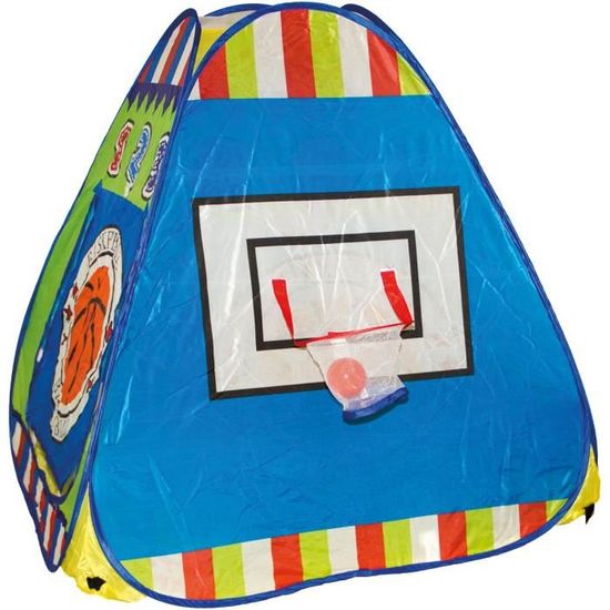 Eocolz Grande tente à balles pop-up pour enfants avec panier de basket-ball et sac de rangement à fermeture éclair, 120 cm, balles non incluses (rose