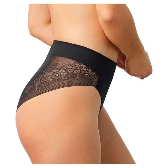Culotte Réductrice YSABEL MORA - Compression Moyenne, Dentelle - Taille L Noir - 68% Polyamide, 32% élasthanne