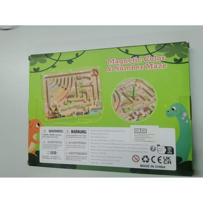 Labyrinthe Magnetique Pour Parking Et Alphabet, Jeux Montessori 2 3 4 5 6 Ans, Jouets En Bois Jeux Educatif Parcours Motricite Et De Tri Pour Filles Garcons