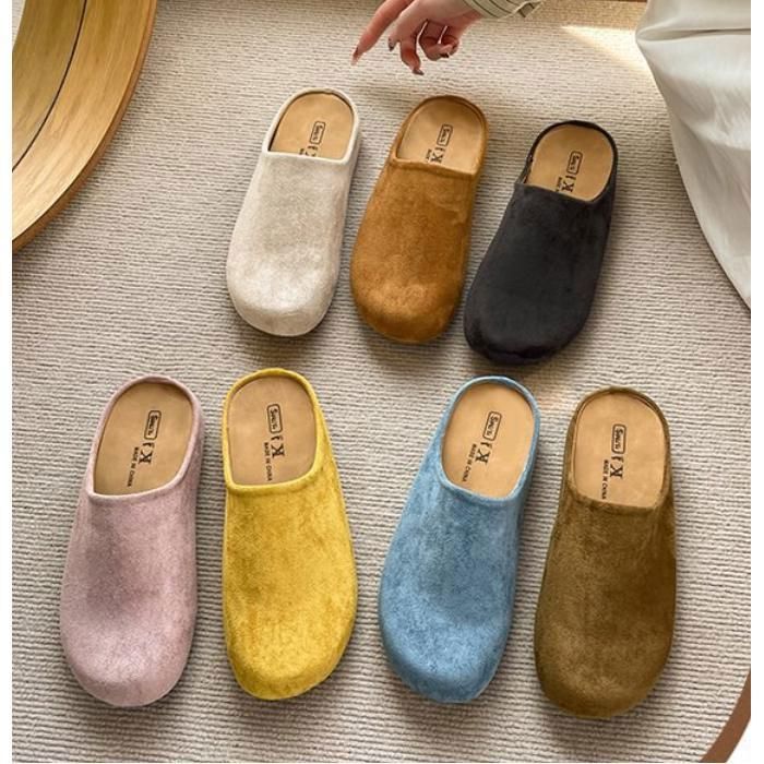 Chaussons D'hiver Confortables Avec Semelle épaisse Et Doublure En Vel