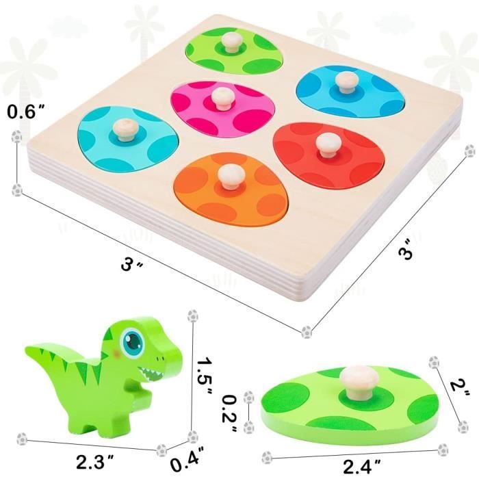 Jouet Puzzle en Bois pour Enfants, Jouet Éducatif Parfait pour Garçons Filles de 2 Ans