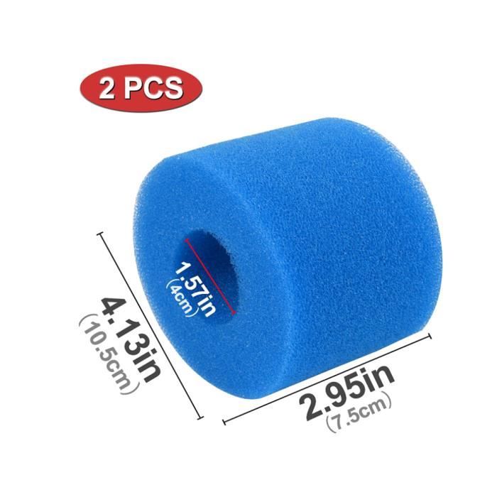 ZFTCN Lot 12 Filtres Piscine Mousse Type S1 Intex - Éponges Filtration Réutilisables Lavables Spa Piscine